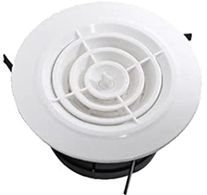 SPHProducts - Rond ABS-ventilatierooster - Verstelbaar - Geluidsarm