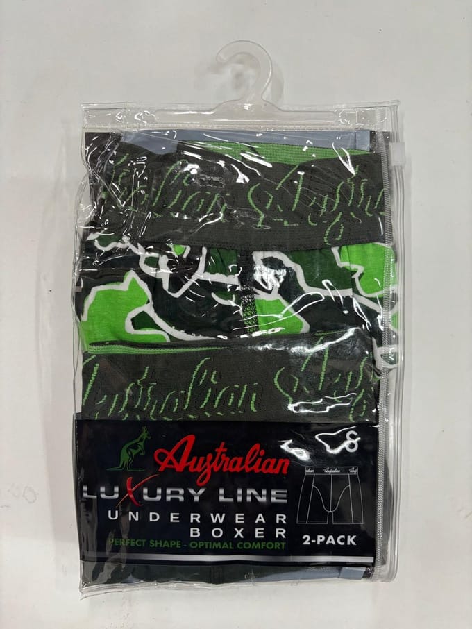 2 stuks Australian Boxershort- Groen -S