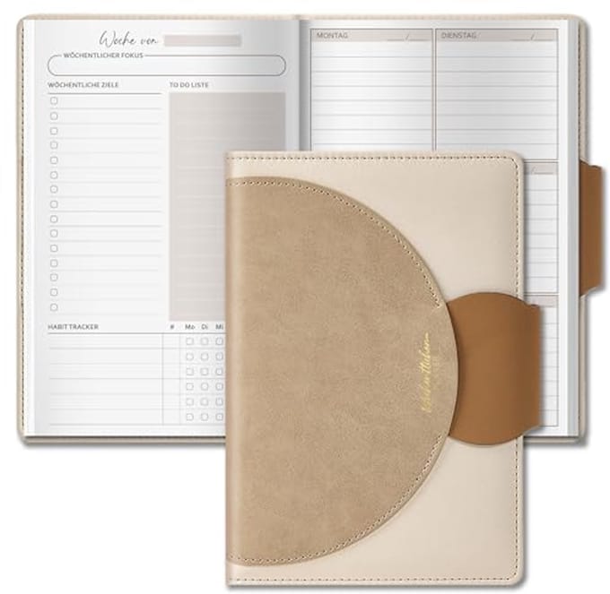 Ongedateerde Weekplanner Bruin - Voor een Organiseerde Week