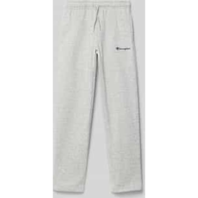 Straight leg sweatpants met labelstitching
