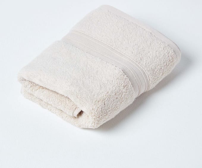Homescapes Zero Twist Handdoek Supima Katoen, Beige