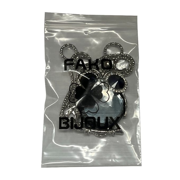Fako Bijoux® - Ketting - Uil - Spiegel XXL - Grijs