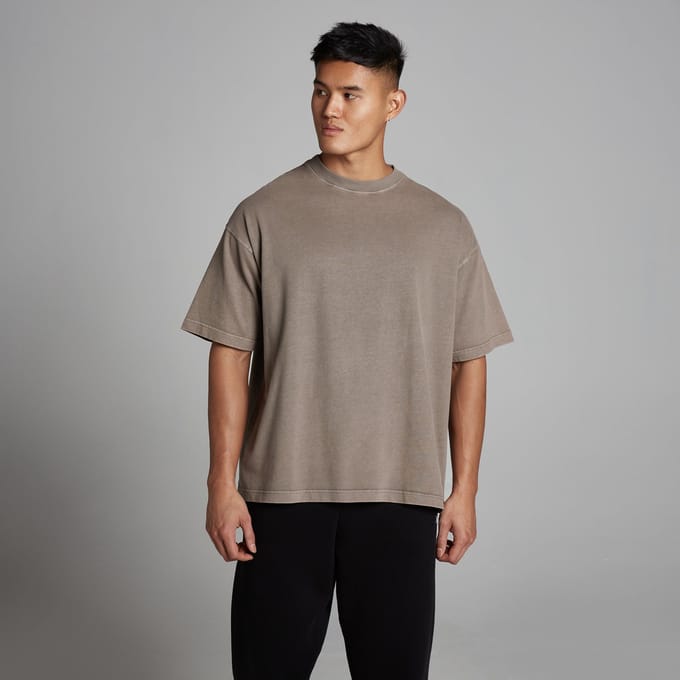 MP Heren Washed Oversized Katoenen T-Shirt - Falcon - S