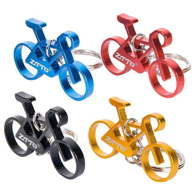 Mini Fiets Sleutelhanger Aluminiumlegering Fiets Sleutelhanger Sleutelhanger Ring zwart