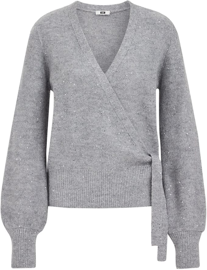 WE Fashion Dames overslagvest met pailletten