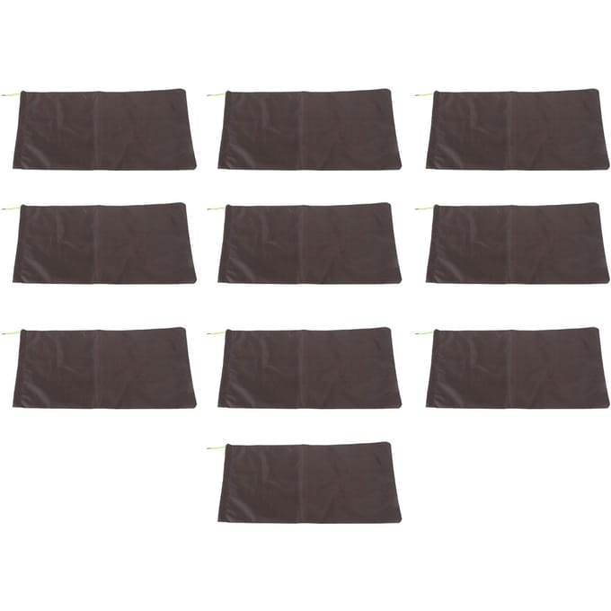 10 STUKS Zandloze Zandzakken Trekkoord Overstromingswater Barrières Polyester 9.8x19.7in Damzak voor Kelder bruin