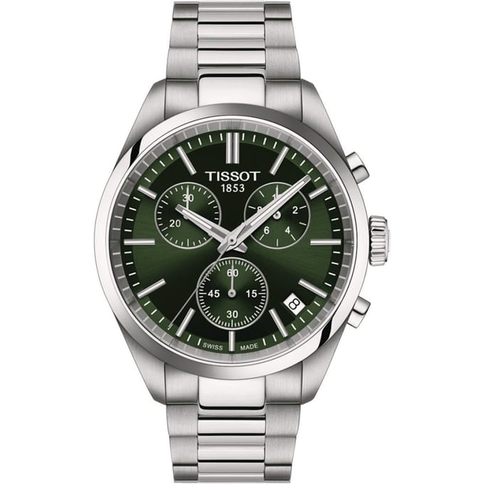 Montre Homme Tissot PR 100 Chronographe T1504171109100 avec Cadran Vert