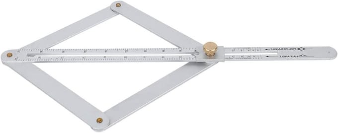 Verstelbare Hoekmeter voor Plafond en Muur - Aluminium Legger, Protractor en Meetgereedschap 15 x 6.7 x 0.8 inch