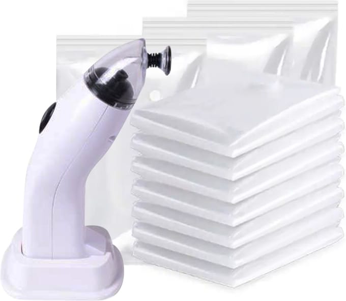 Vacumeerset - Vacumeren - Electrische Vacuumpomp - Vacuumzakken - 50 st
