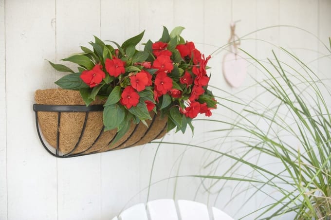 Nature Zwart Smeedijzeren Hanging Basket 16,5x61x16cm