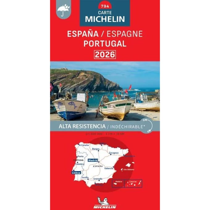 Michelin Wegenkaart 794 Spanje/Portugal Scheurvast 2026 - Nationale Kaarten Michelin