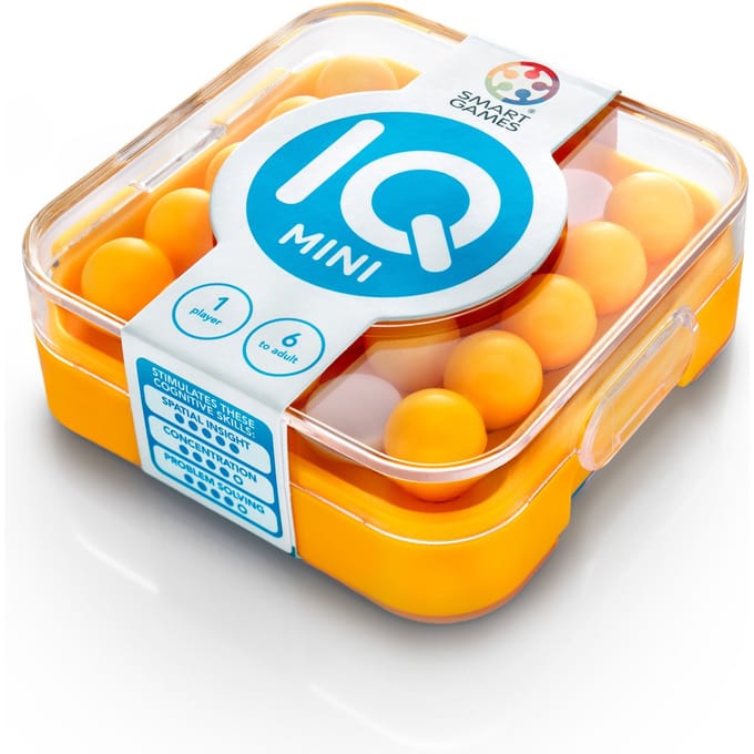SmartGames IQ Mini - Compact Zakformaat Denkspel & Reispuzzel - Eindeloze Uitdagingen met Verschuifbare Blockers - Educatief Solospel - Vanaf 6 Jaar