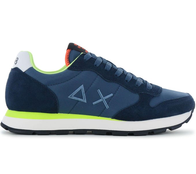Sun68 Sneaker Tom Fluo Navy Blauw - Maat 43 - Heren - Sneakers