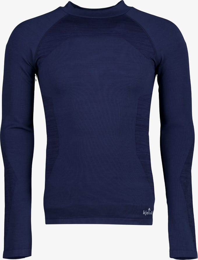 Kjelvik heren thermoshirt met lange mouwen blauw - Maat XL