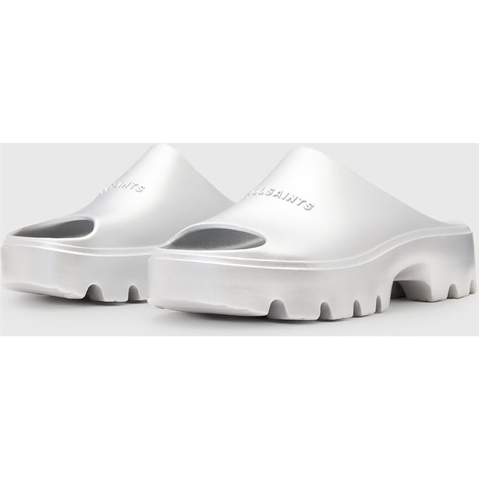AllSaints Eclipse Slider Silver Taglia: 38 | Infradito Outlet | Donna | Grigio