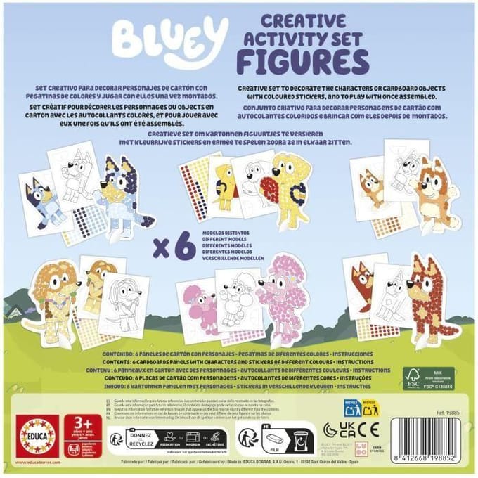 Creatieve set - EDUCA - Bluey Creatieve Activiteitenset – 3D schoon