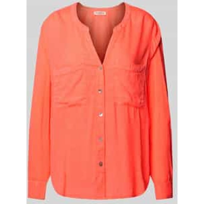 Overhemdblouse met borstzakken