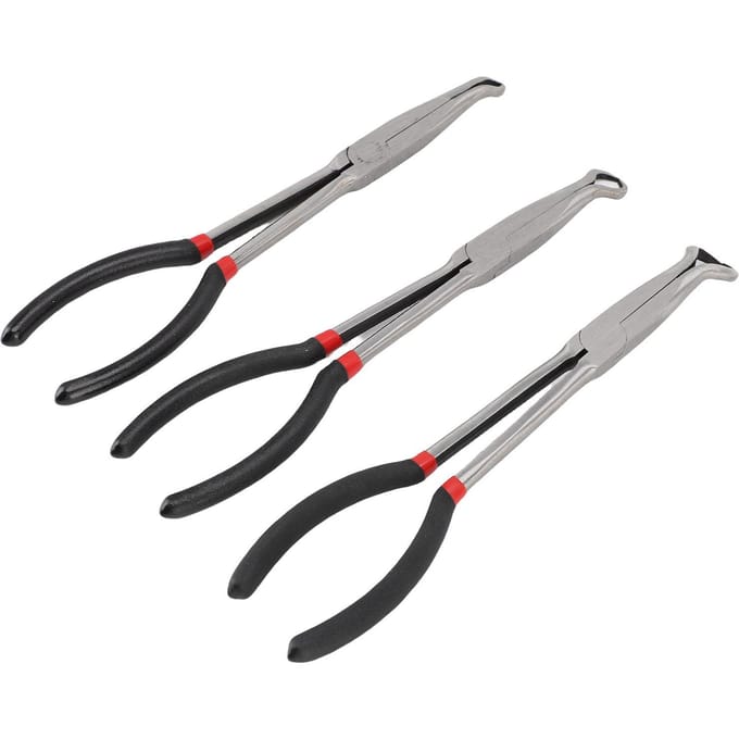 11 Inch Lange Ronde Neus Tang Set Multifunctioneel Nauwkeurige Controle voor Thuis Garage Professioneel Autogebruik gray