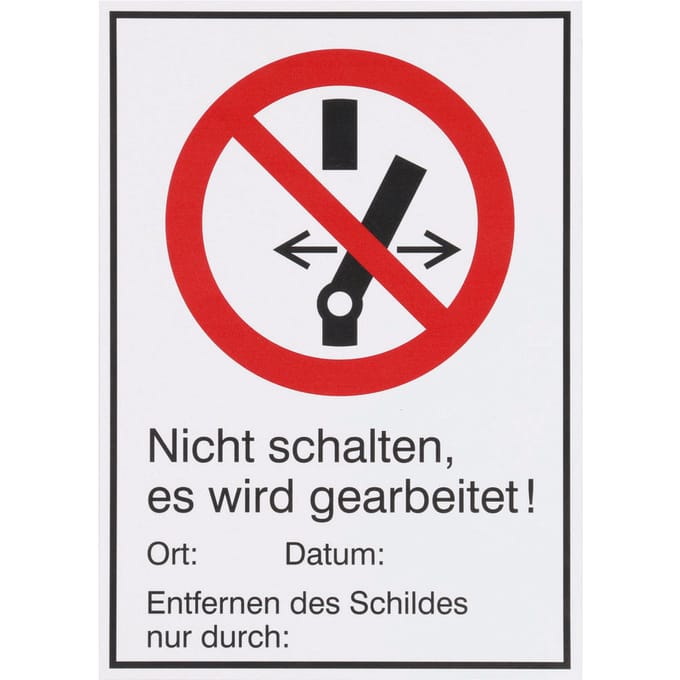 Dehn Waarschuwingsbord Materiaal Magnetisch Plastic - 700054