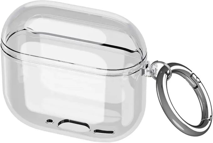 Hoesje Geschikt voor Apple AirPods 4 / 5 | TPU | met Ring | Transparant