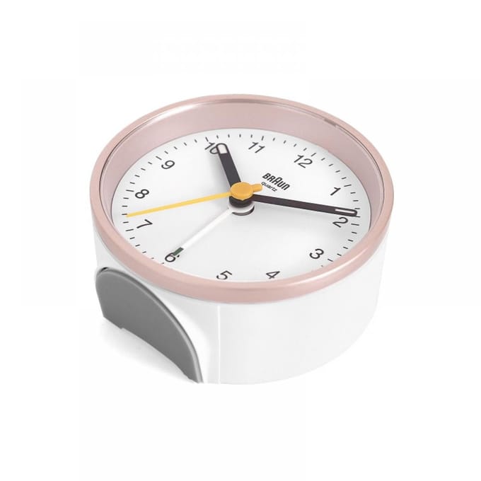 Braun BC12PW - Wekker - Analoog - Stil uurwerk - Roze- Wit