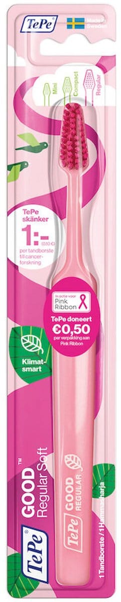 TePe GOOD™ Regular Soft Pink Ribbon Tandenborstel