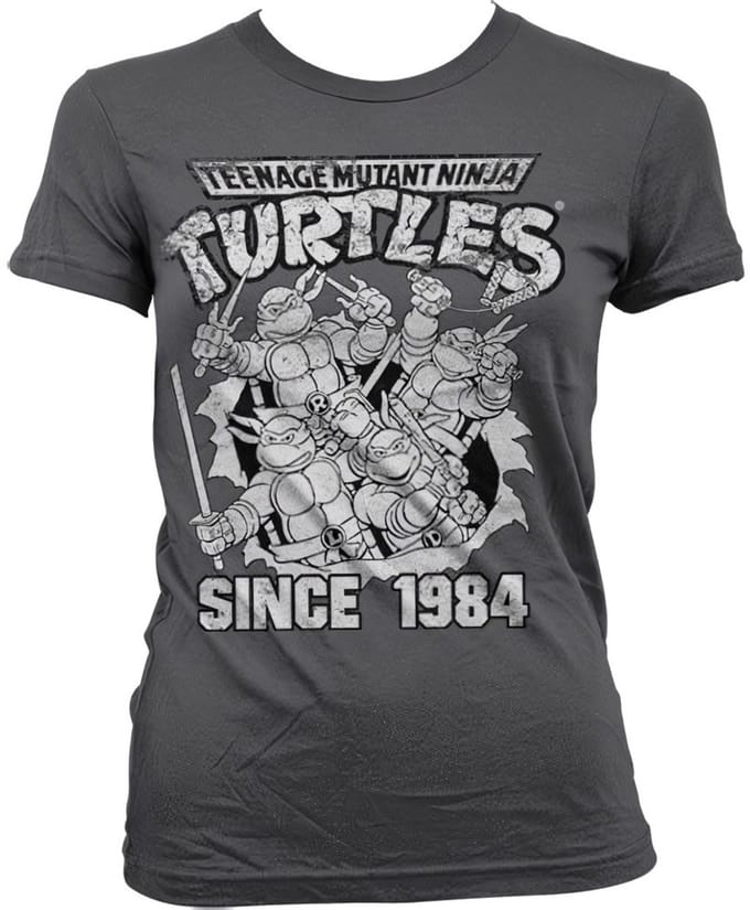 Teenage Mutant Ninja Turtles Dames Tshirt -M- Distressed Since 1984 Grijs