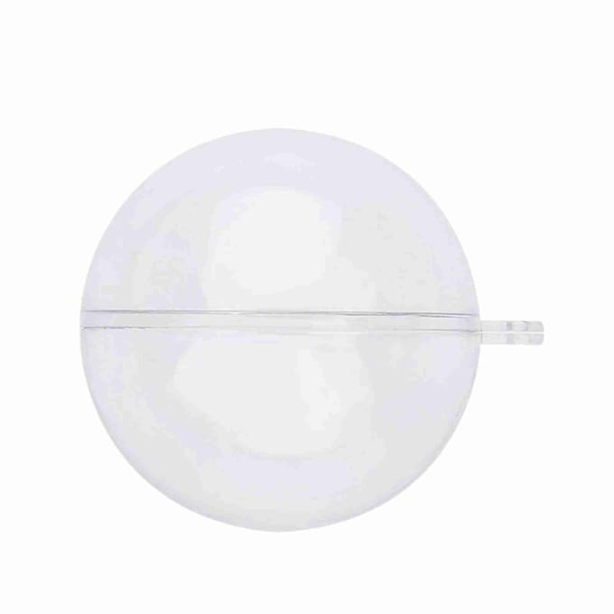 20 Stuks Vulbare Transparante Plastic Bal Bruiloft Kerst Decoratie Ornamenten (8 cm) white