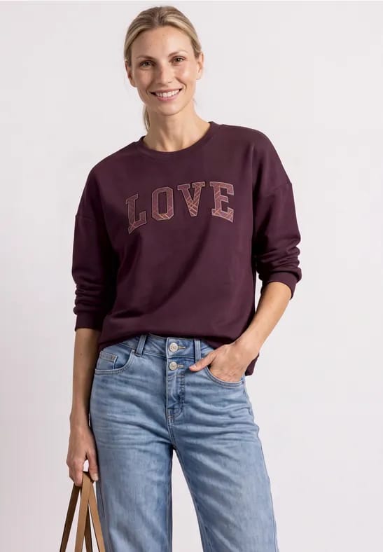 Shirt met lange mouwen en Wording Artwork