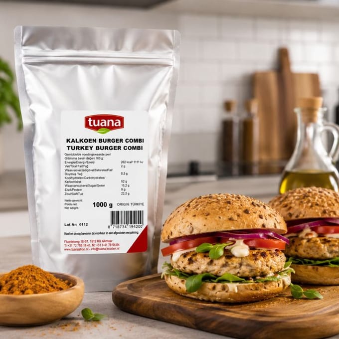 Tuana Kruiden - Kalkoen Burger Combi Kruidenmix - Tuanashop - KZZ019
