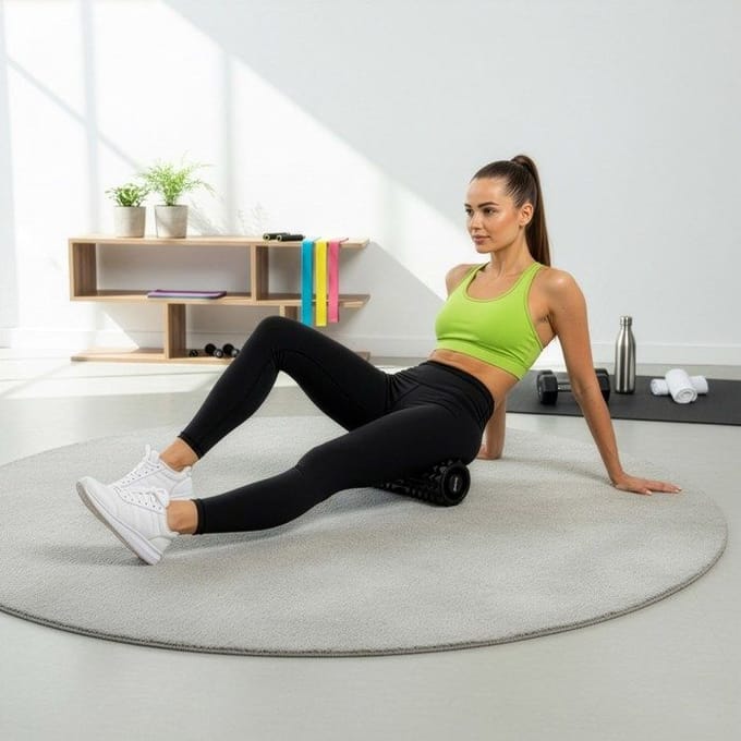 Actiget® Foamroller | Foam Roller | Medium Hardheid | Triggerpoints | 33 cm | Zwart