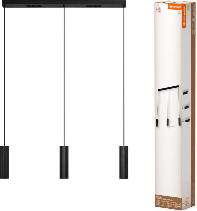 LEDVANCE Decor Drums Hanglamp 3XGU10 2XLED Zwart
