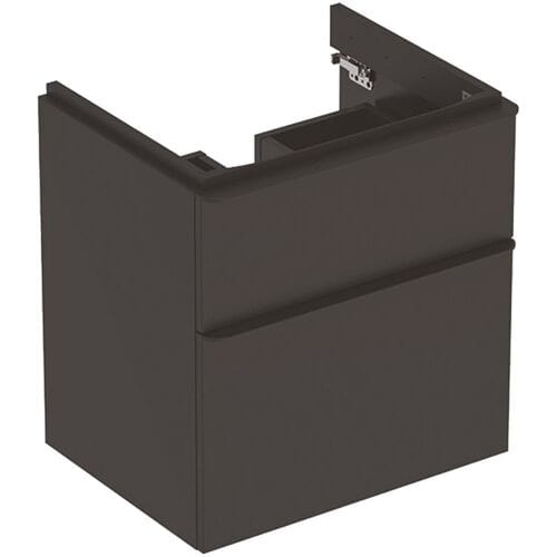 Geberit Smyle Square - Wastafelkast, 58x47x62 cm, 2 laden, lava 500.352.JK.1