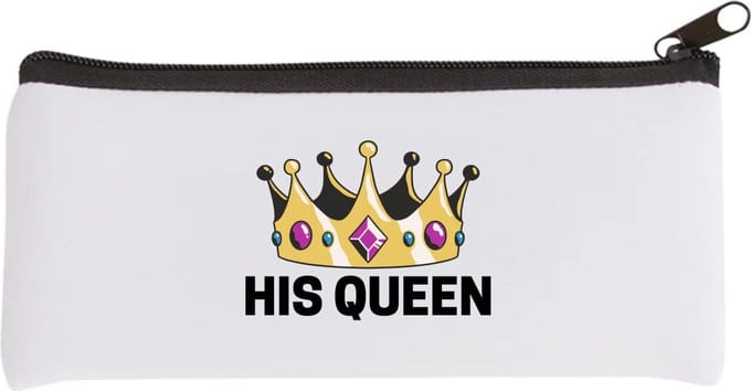 Akyol - his queen Etui - Verjaardag - haar - hem - grappige tekst - 20 bij 9 cm