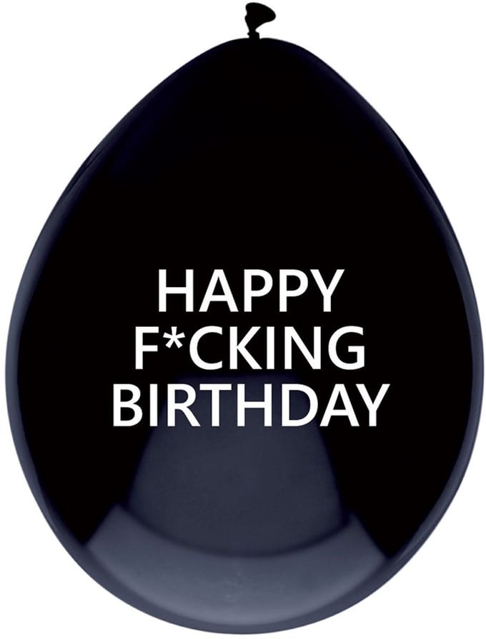 Ballonnen Happy F*king Birthday (6 stuks)