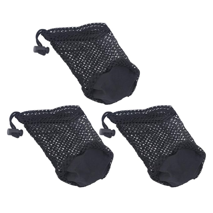 3 Stuks Golf Mesh Tas Nylon Golfbal Net Tas Utility Accessoire Organizer voor 12 tot 16 Ballen black