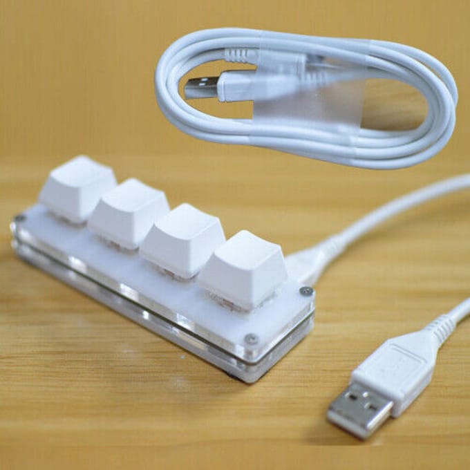 4-toetsen DIY USB mini mechanisch toetsenbord toetsenbord aangepaste sneltoets macro programmeerbaar
