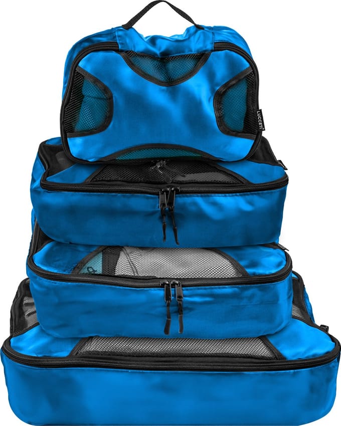 Packing Cubes - Koffer Organizer Set - 4 Delige Set - Voor Koffer en Backpack - Blauw
