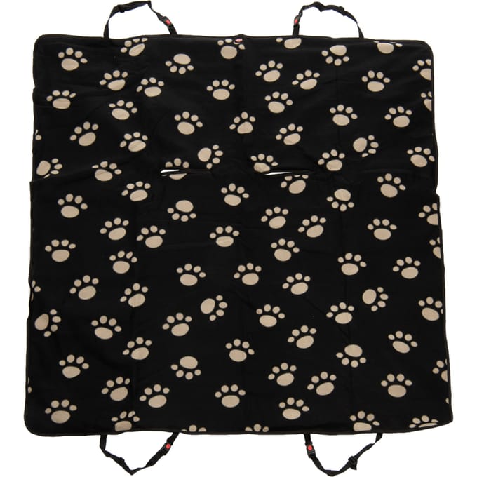Trixie Autodeken Pootprint Zwart / Beige - 145X140 CM