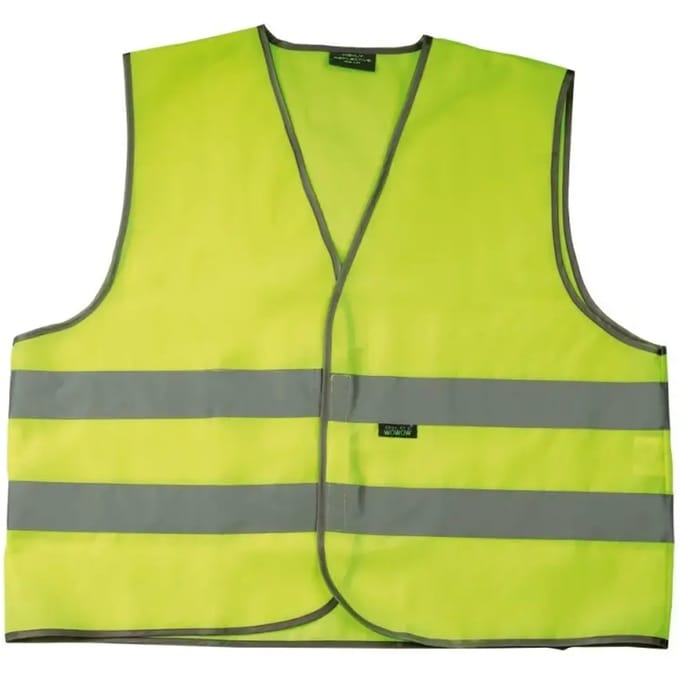 Wowow Mesh Reflectiehesje  Fietsjas - Maat XL  - Unisex - geel/zilver