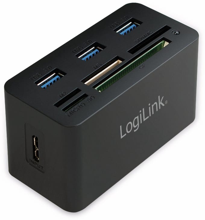 LogiLink CR0042 laptop dock & poortreplicator Bedraad USB 3.2 Gen 1 (3.1 Gen 1) Type-A Zwart