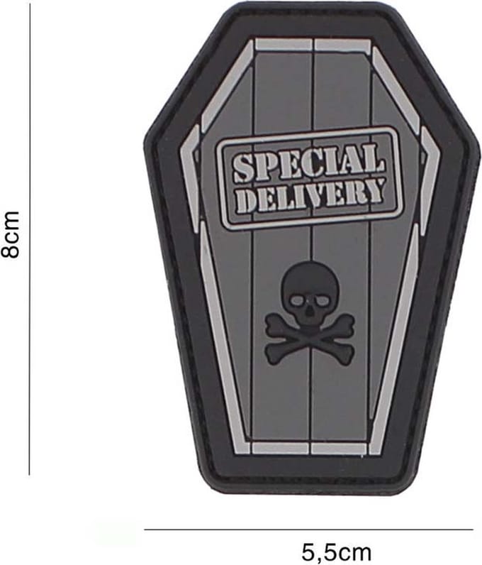 Embleem 3D PVC Special delivery grijs