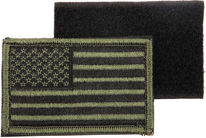 Embleem stof Vlag USA subdued met klittenband