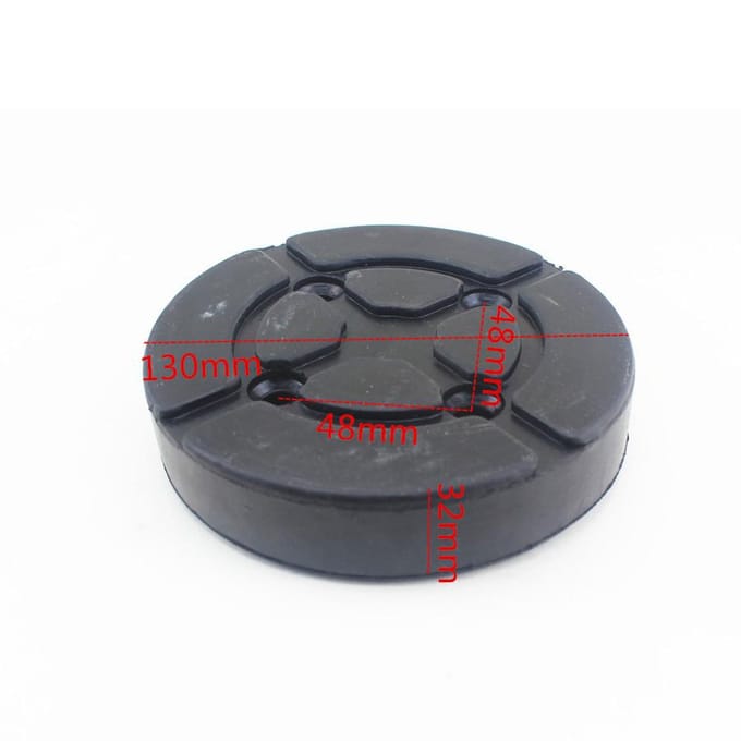4 x 130mm Ronde Zware Rubber Armpads Hefaccessoires Voor Auto Vrachtwagen Hefbrug black
