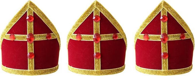 Sinterklaas decoratie | Versiering | Mijter | Set van 3