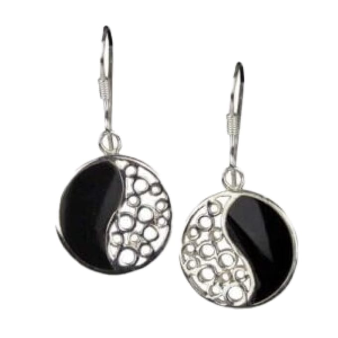 Zilveren oorbellen Yin Yang (O5361)