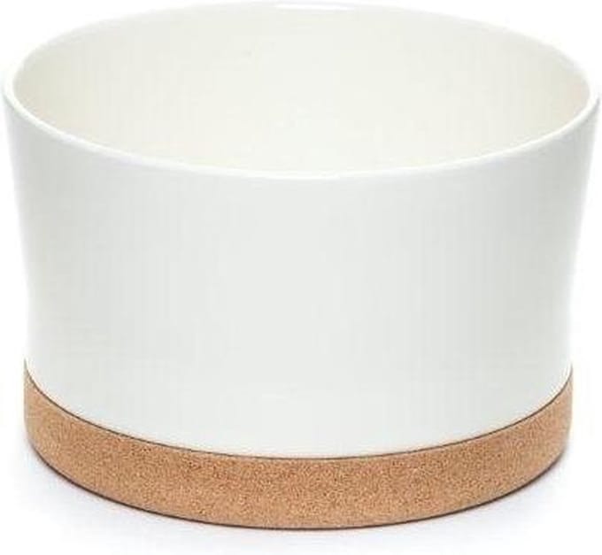 Amorim Cork Soulmate Dressing Saladekom - Kurk/Keramiek - Ø24 cm - Wit