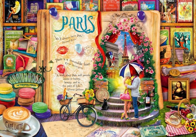 Bluebird puzzel Life is an Open Book Paris - 2000 stukjes.