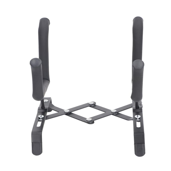 Vloerklapbare Vioolstandaard Metaal en Spons H-vormig Draagbare Intrekbare Ukulele Stand gray