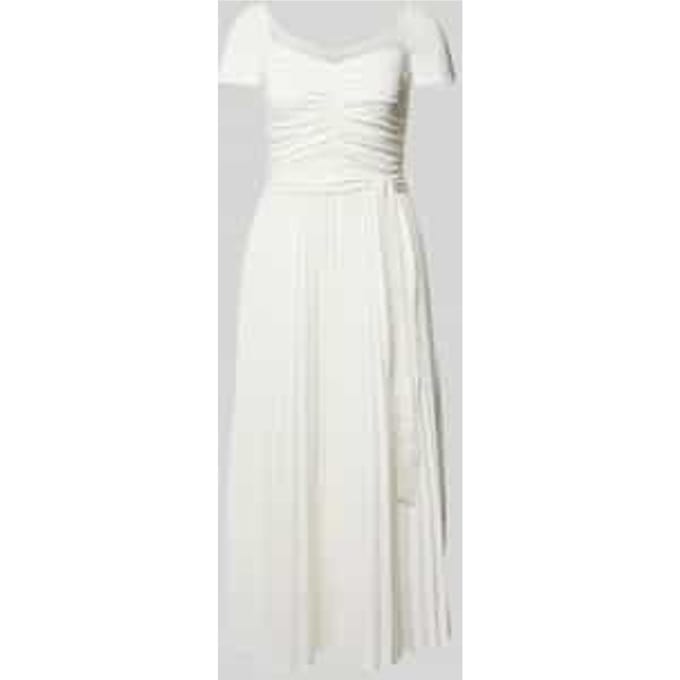 Midi-jurk met plooien, model 'VERONICA'